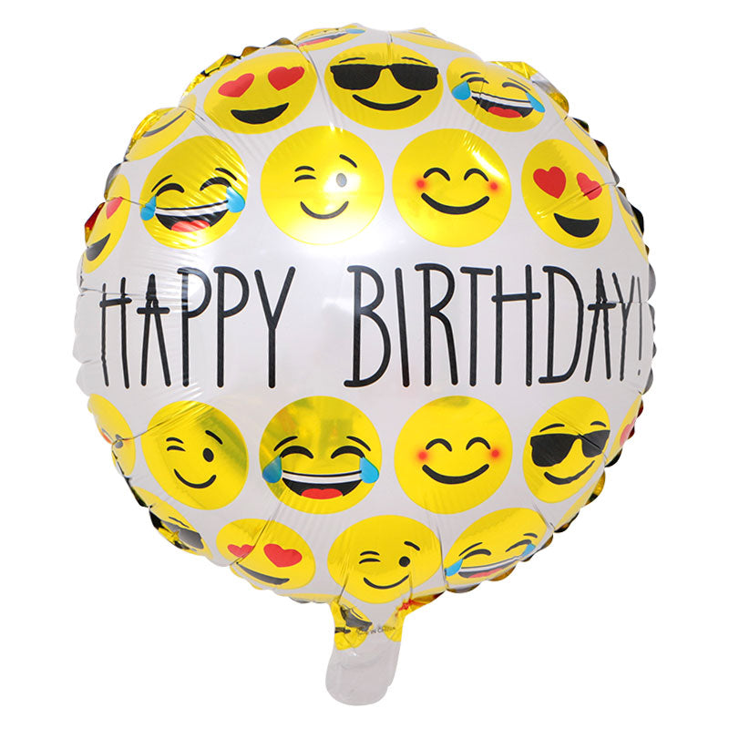 Happy Birthday Emojis Foil Balloon - 18in - PartyMonster.ae