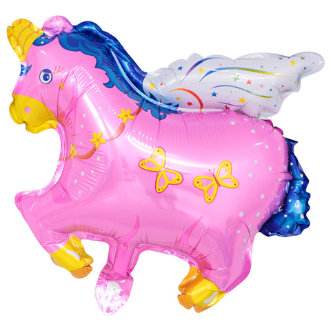 Pink Unicorn Shape Foil Balloon - 31in - PartyMonster.ae