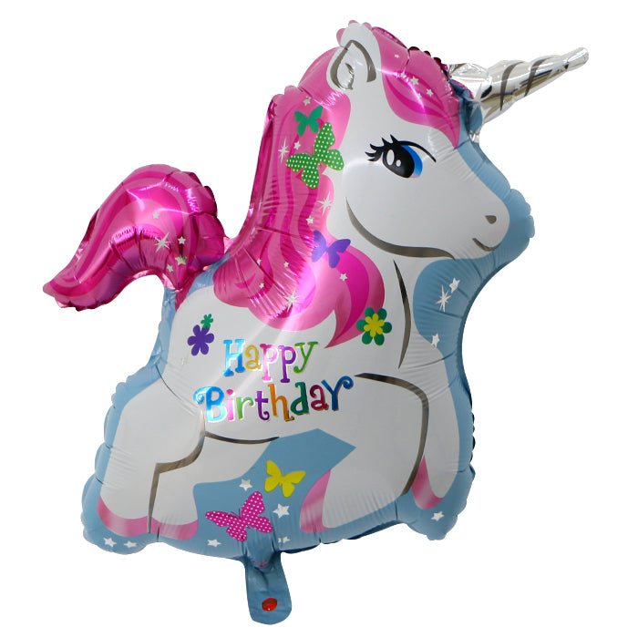Happy Birthday Unicorn Shape Foil Balloon - 32in - PartyMonster.ae