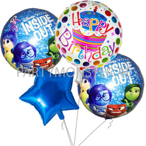 Inside Out themed birthday balloons bouquet - PartyMonster.ae