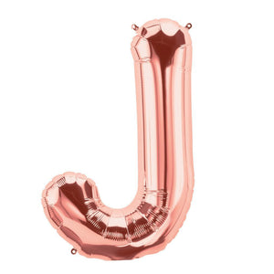Letter J rose gold foil balloon for sale online in Dubai