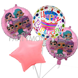 LOL Doll birthday balloons bouquet - PartyMonster.ae