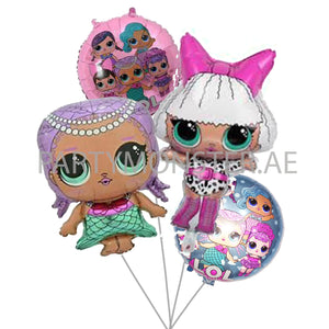 LOL Doll balloons bouquet - PartyMonster.ae