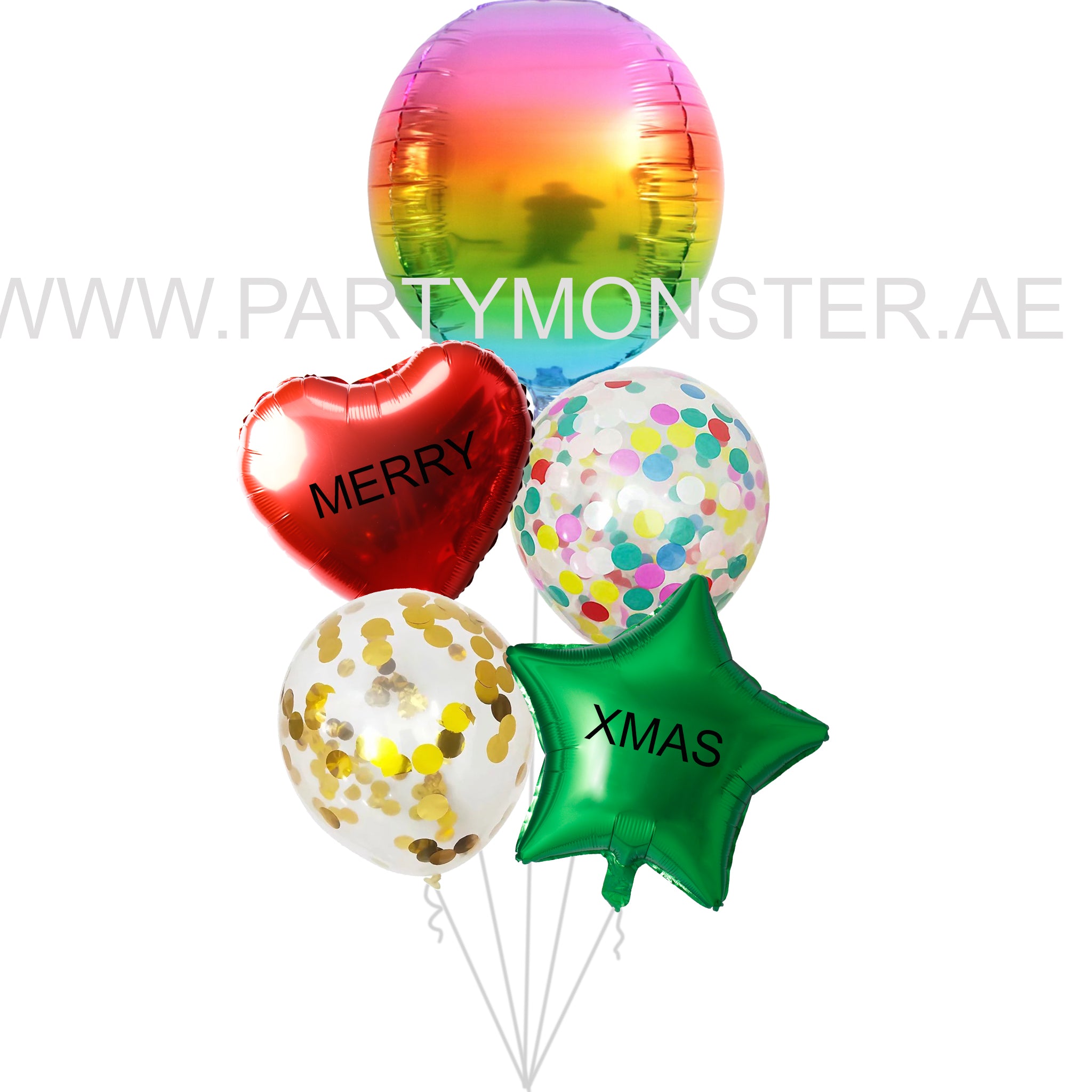 Merry Christmas Customized Balloons Bouquet for sale online delivery in Dubai