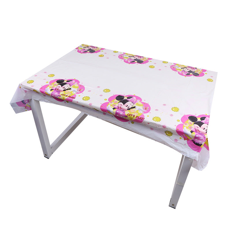 Minnie Mouse themed table cover - PartyMonster.ae
