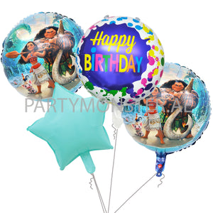 Moana birthday balloons bouquet - PartyMonster.ae