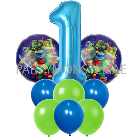 Ninja Turtles any number balloons bouquet - PartyMonster.ae