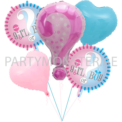 Pink gender reveal balloons bouquet for sale online in Dubai