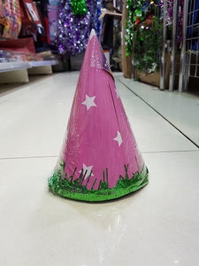 Pink Party Hats - 4pcs - PartyMonster.ae