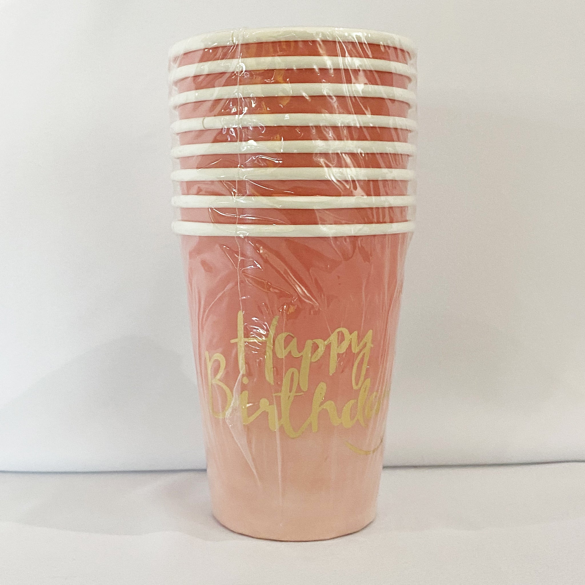 Pink Happy Birthday paper cups for sale in Dubai