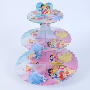 Princesses themed cupcake stand- 3 tier - PartyMonster.ae