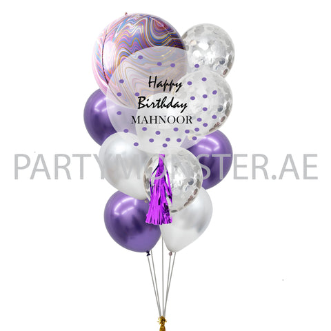 purple customised balloons for sale online in Dubai