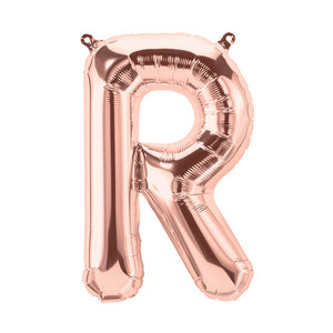 Letter R rose gold foil balloon - 16 inches