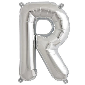 Letter R silver foil balloon for sale online in Dubai