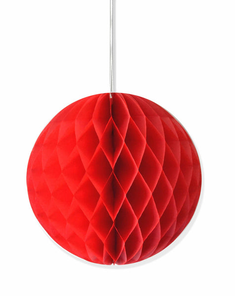 Red honeycomb party decoration - 25cm - PartyMonster.ae