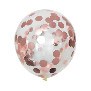 Rose Gold confetti latex balloon for sale online delivery in Dubai