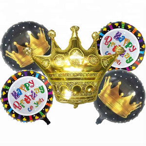 royal crown birthhday balloons bouquet