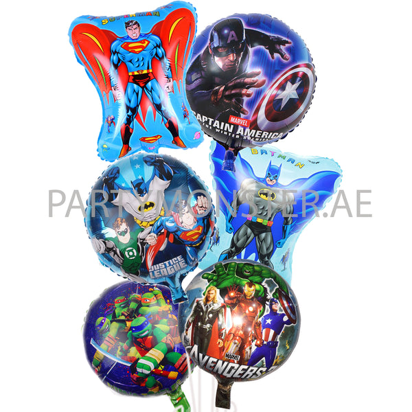 Super Heroes balloons bouquet - PartyMonster.ae