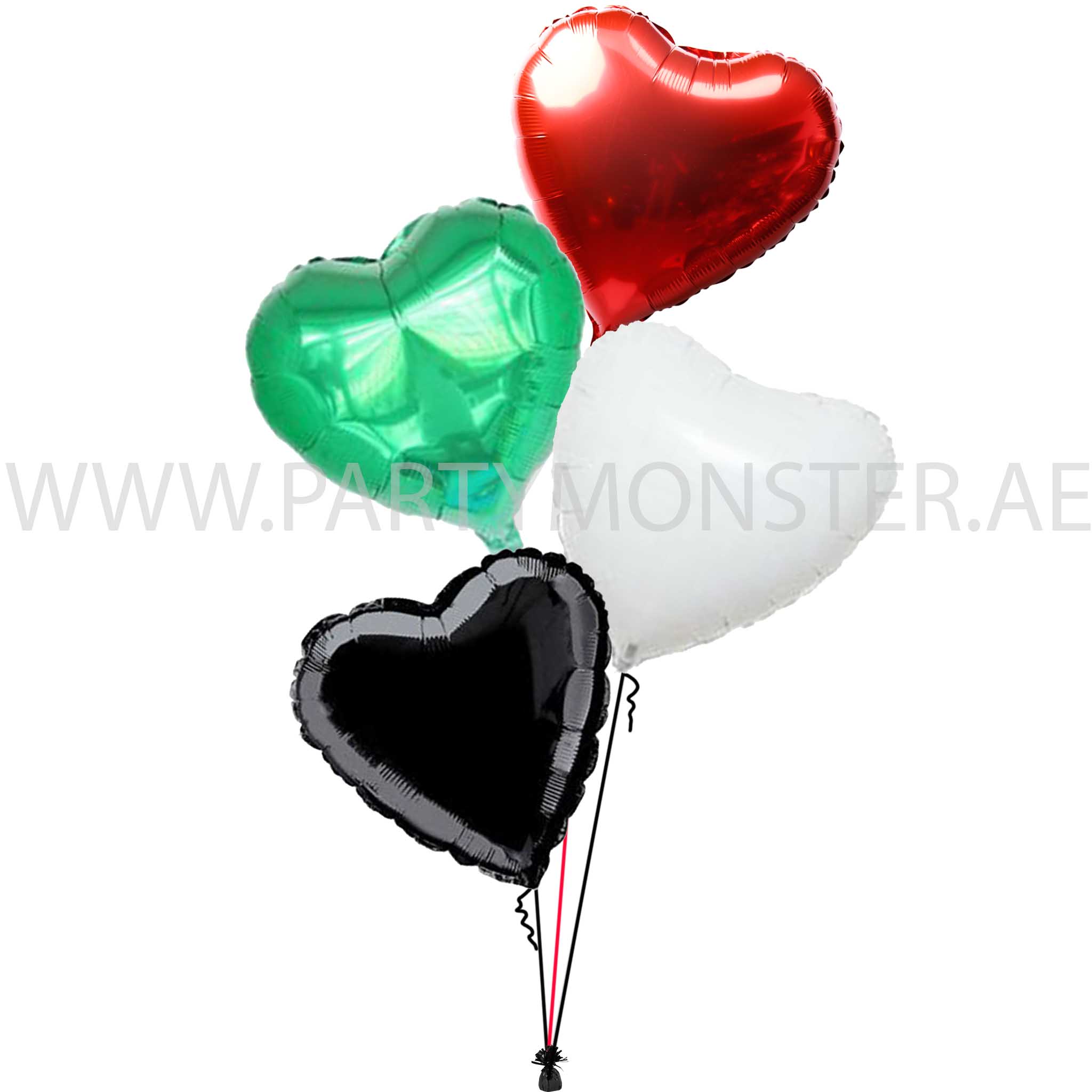 UAE flag colours balloons for sale online in Dubai
