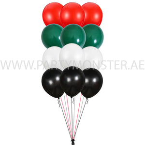 uae national day latex balloons bouquet for sale online in Dubai