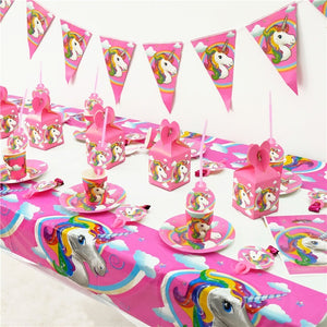 Unicorn theme happy birthday banner - PartyMonster.ae