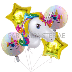 Unicorn foil balloons bouquet - PartyMonster.ae