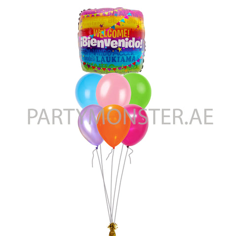 Welcome balloons bouquet - PartyMonster.ae