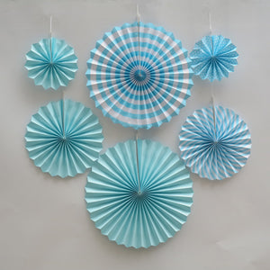 blue paper fans hanging decor for sale online in Dubai