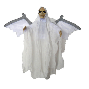 White reaper ghost with sound halloween decoration 55cm