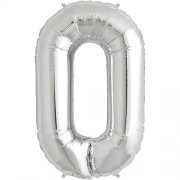 Alphabet O Silver Foil Balloon - 40inches - PartyMonster.ae