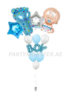 Baby boy balloons bouquet 2 - PartyMonster.ae