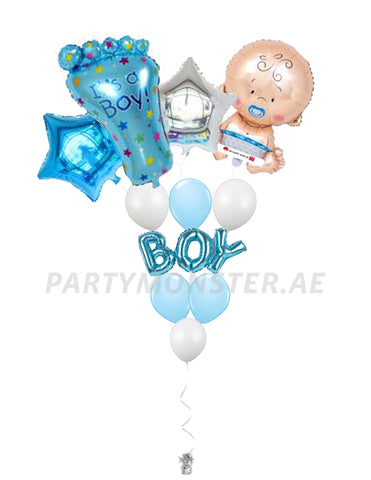 Baby boy balloons bouquet 2 - PartyMonster.ae