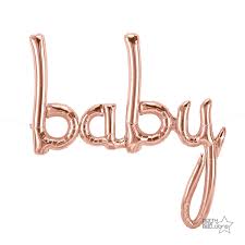 Copy of baby cursive rosegold foil balloon- 82*102cm - PartyMonster.ae