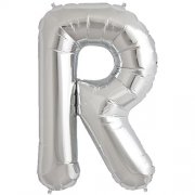 Alphabet R Silver Foil Balloon - 16inches - PartyMonster.ae