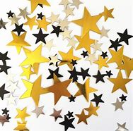Black & Golden Star Confetti - PartyMonster.ae