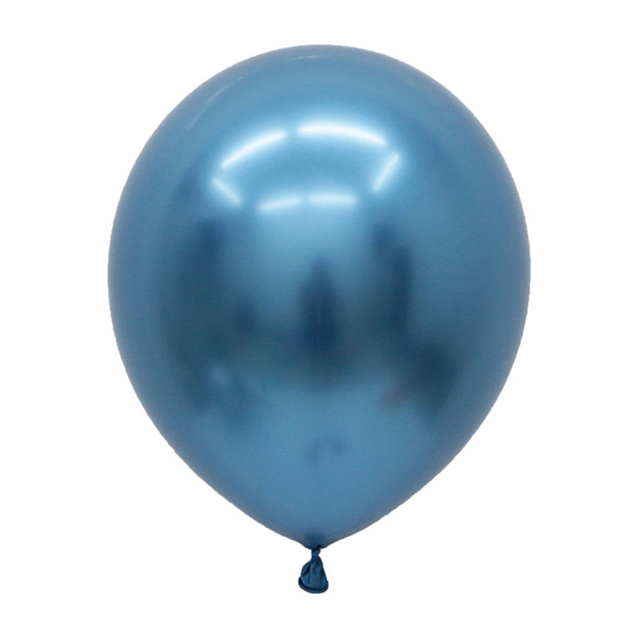 Blue chrome latex balloons for sale online in Dubai