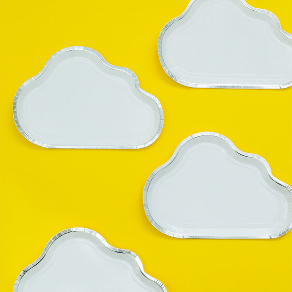 Cloud shaped plates - 8pieces - PartyMonster.ae