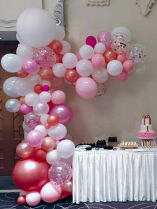 Girl's birthday half balloon arch - any color - PartyMonster.ae