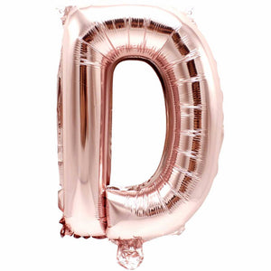 Letter D rose gold foil balloon for sale online in Dubai