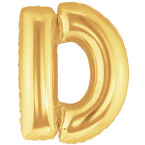 Letter D Golden Foil Balloon - 16in - PartyMonster.ae