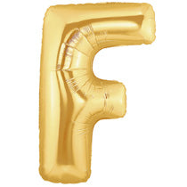Letter F Golden Foil Balloon - 16in - PartyMonster.ae