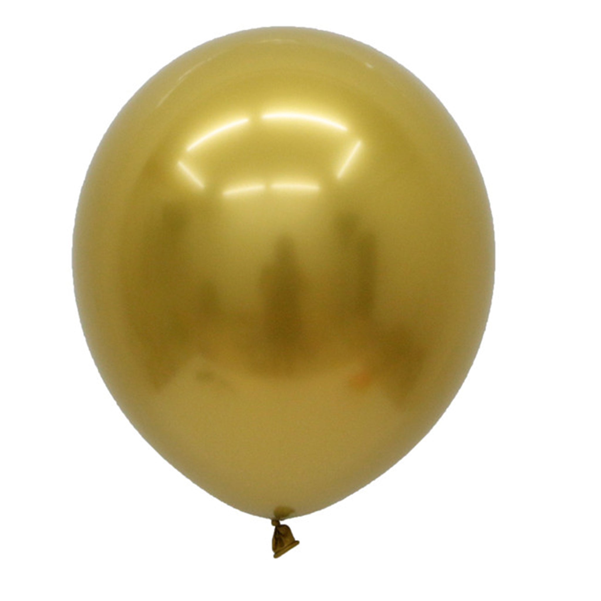 Gold Chrome Latex Balloon 12 inches PartyMonster.ae