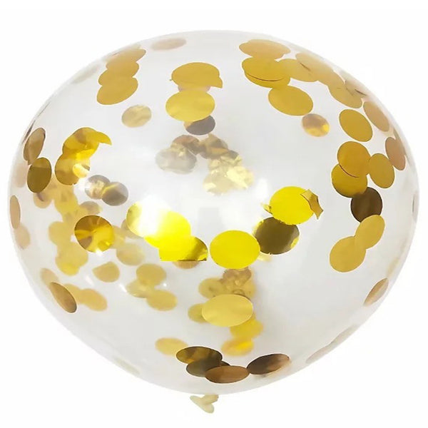 Golden confetti 3 feet latex balloon for sale online in Dubai