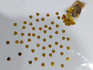 golden hearts foil confetti for table top decor
