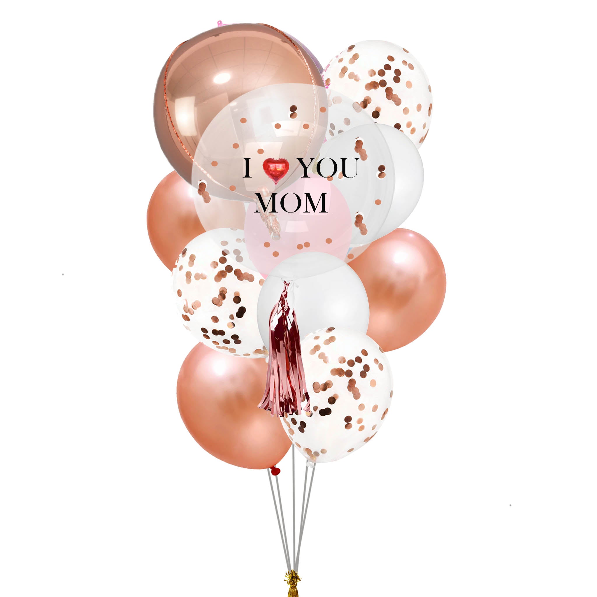 i love you mom customized balloons bouquet special gift delivery in Dubai
