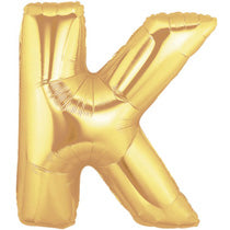 Letter K Golden Foil Balloon - 16in - PartyMonster.ae