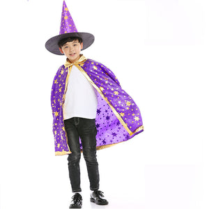 Halloween purple magic stars costume set