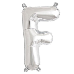 Letter F silver foil balloon for sale online in Dubai
