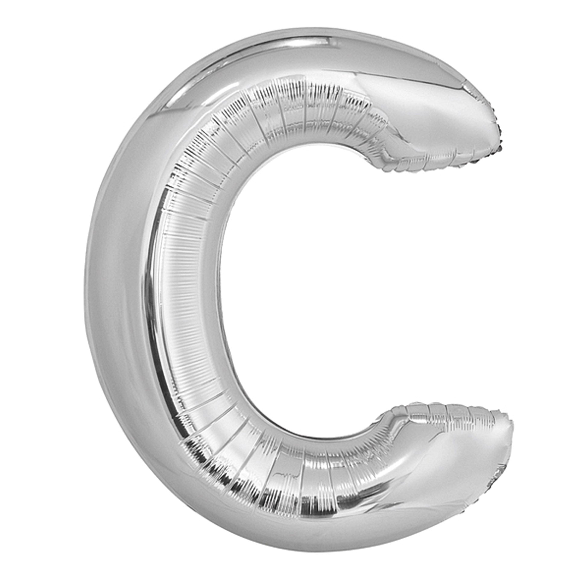 Letter C silver foil balloon for sale online in Dubai