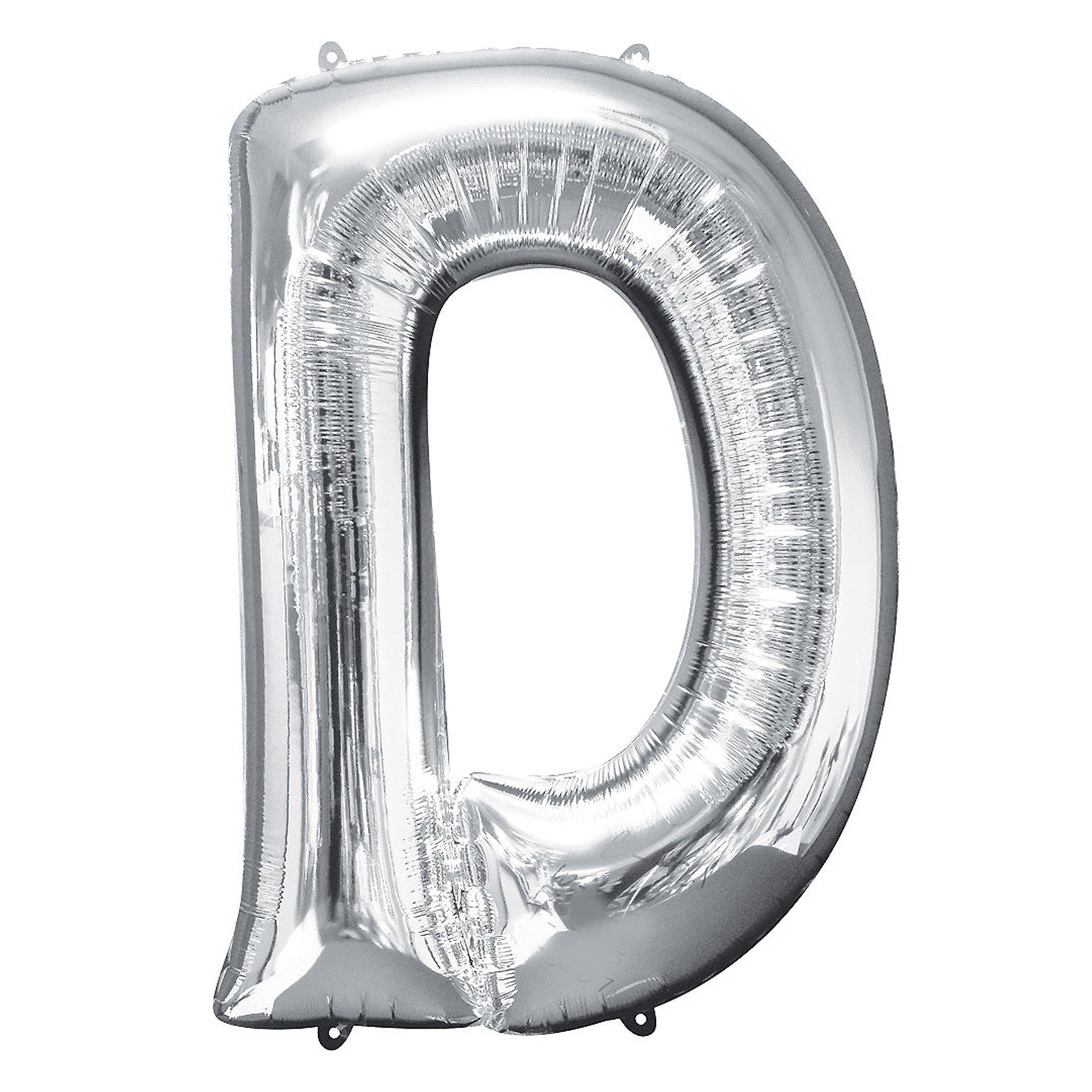 Letter D silver foil balloon for sale online in Dubai